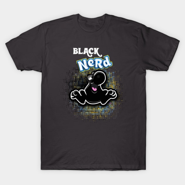 Black Nerd T-Shirt by G9Design